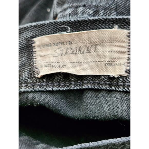 Ralph Lauren Black Denim Supply Straight Leg Jeans 90s Y2K Retro Sz 34/30 A0021 - Picture 3 of 6